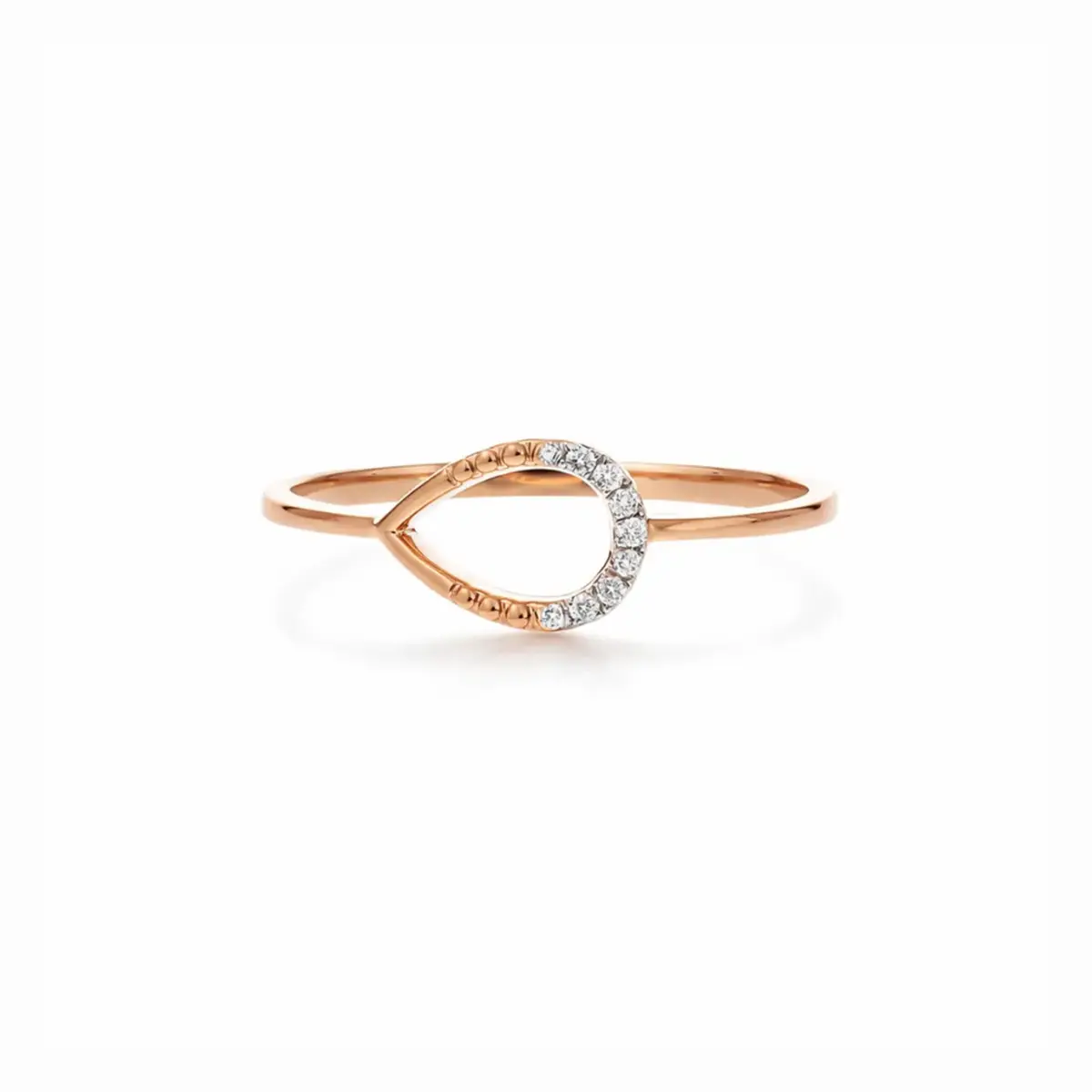 0.02 CT NATURAL DIAMOND WOMENS RING 18K GOLD